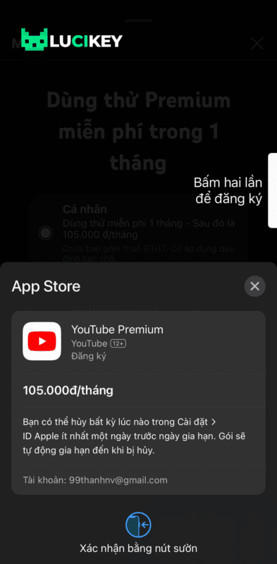 Kích hoạt Youtube Premium chính chủ